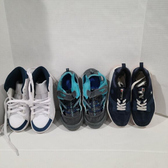 Lots of 4 kids mixed buddle boys shoes multiple brands size 1 US for young boys. - Picture 3 of 13